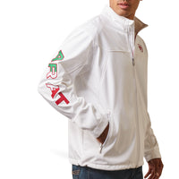 Load image into Gallery viewer, ARIAT MEN’S NEW TEAM SOFTSHELL MEXICO JACKET - WHITE
