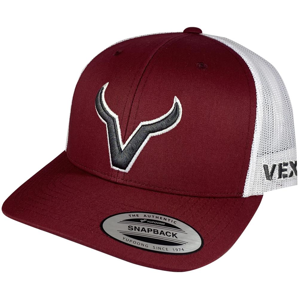 VEXIL BRAND - CHARCOAL ICON - RED BERRY/WHITE