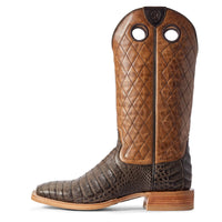 Load image into Gallery viewer, MEN&#39;S RELENTLESS by ARIAT WINNERS CIRCLE CHOCOLATE CAIMAN BELLY BOOTS
