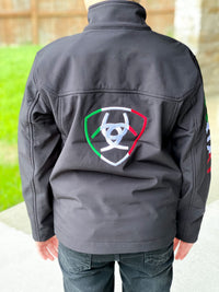 Load image into Gallery viewer, EXCLUSIVE - ARIAT YOUTH NEW TEAM SOFTSHELL MEX BRAND JACKET - BLACK
