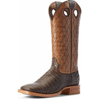 Load image into Gallery viewer, MEN&#39;S RELENTLESS by ARIAT WINNERS CIRCLE CHOCOLATE CAIMAN BELLY BOOTS
