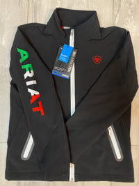 Load image into Gallery viewer, EXCLUSIVE - ARIAT YOUTH NEW TEAM SOFTSHELL MEX BRAND JACKET - BLACK
