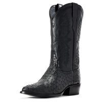 Load image into Gallery viewer, MEN&#39;S ARIAT CIRCUIT BLACK FULL QUILL OSTRICH BOOTS - R TOE - El Toro Boots
